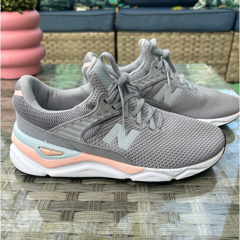 New Balance X90 Gray Peach Running Sneakers Women’s Size 8.5 - Picture 3 of 8